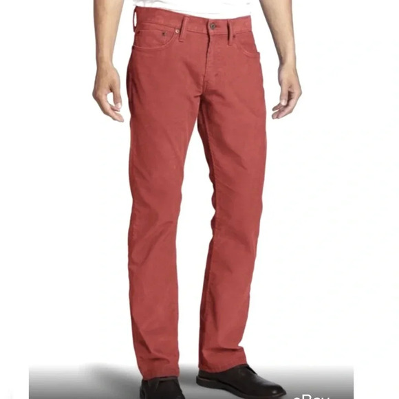 Levis 514 Mens Straight leg Red Size 33 x 32 Casual Denim Cotton blend - Picture 1 of 11
